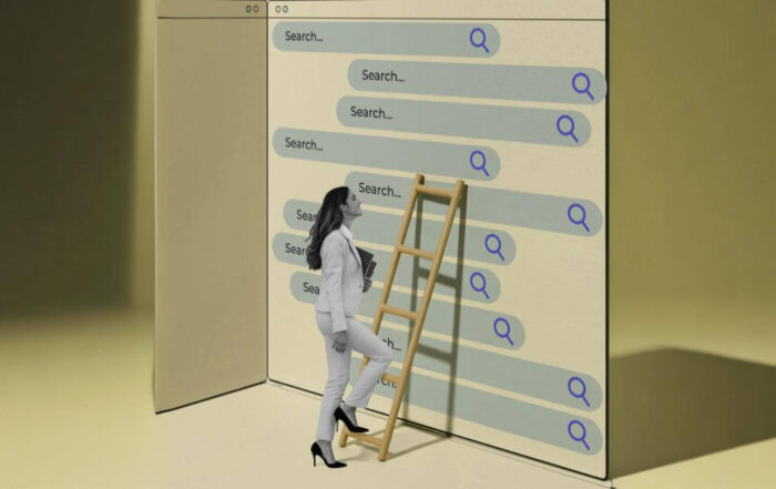 rezultate AI în căutări, SERP concept art